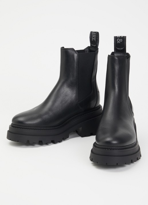 Zadig&Voltaire Dames Ride chelsea boot van leer in de kleur Zwart