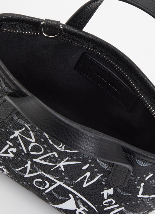 Zadig&Voltaire Dames Z Shopper Nano handtas met logoprint en afneembare schouderriem in de kleur Zwart