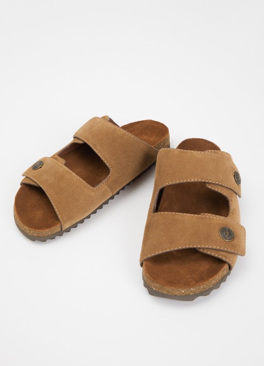 Zadig&Voltaire Dames Santa Fe sandaal van suède in de kleur Cognac