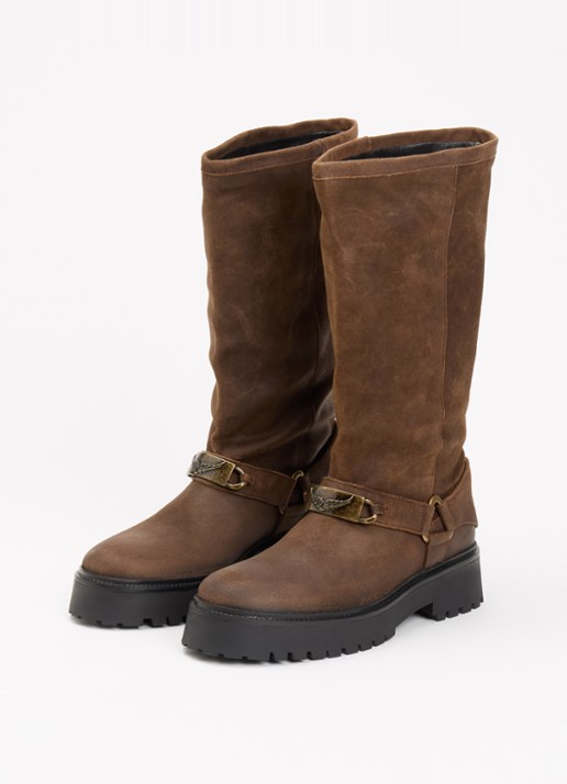 Zadig&Voltaire Dames Angie laars van suède in de kleur Bruin