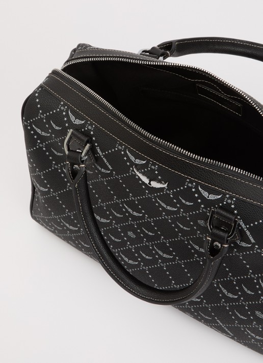 Zadig&Voltaire Dames Sunny Vibe Medium handtas van leer met afneembare schouderriem in de kleur Zwart