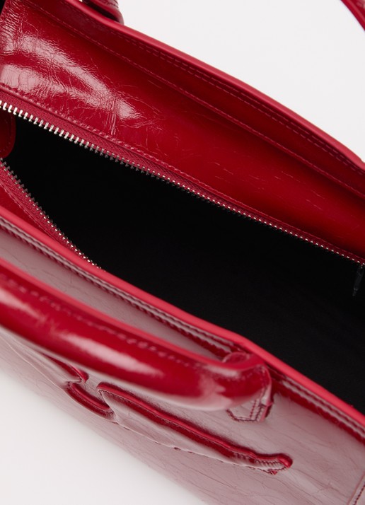 Zadig&Voltaire Dames Angel XS handtas van leer met afneembare schouderriem in de kleur Steenrood