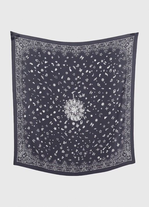 Zadig&Voltaire Dames Blondie bandana van zijde 130 x 130 cm in de kleur Zwart