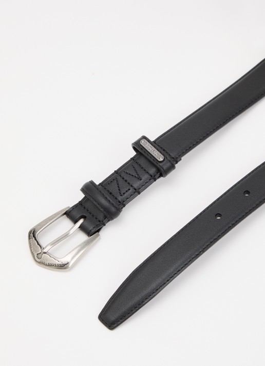 Zadig&Voltaire Dames Jim riem van leer in de kleur Zwart