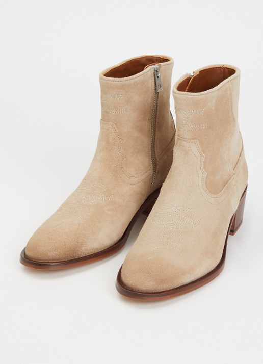 Zadig&Voltaire Dames Cowboylaars van suède in de kleur Beige