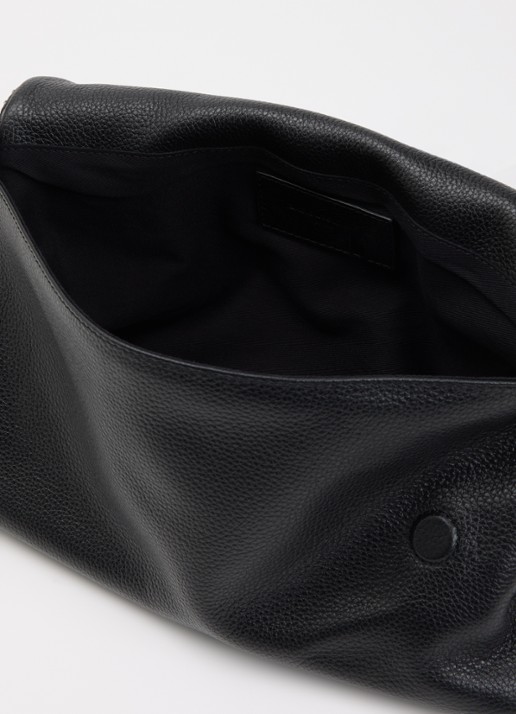 Zadig&Voltaire Dames Rocky II schoudertas van leer met verstelbare schouderriem in de kleur Zwart