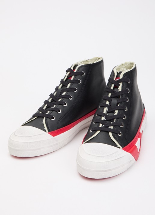 Diesel Heren S-D-Verse Mid II sneaker met destroyed afwerking in de kleur Zwart