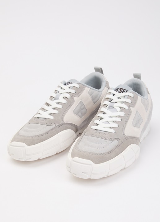 Diesel Heren S-Pagodha sneaker van suède in de kleur Grijs