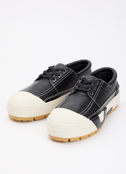 Diesel Heren S-D-Verse sneaker van leer in de kleur Zwart