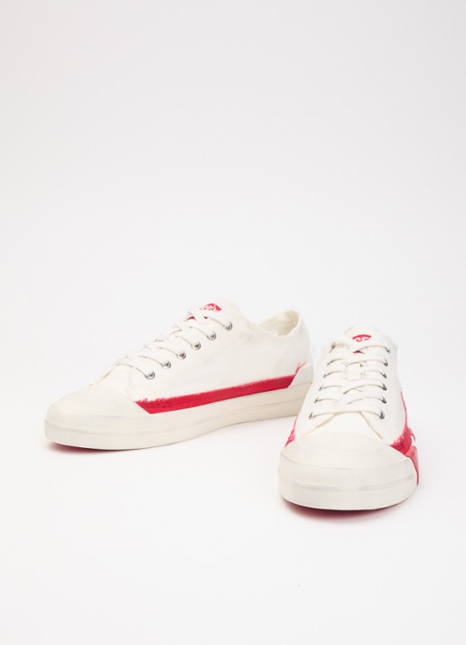 Diesel Heren S-D-Verse Low II sneaker van canvas in de kleur Gebroken wit