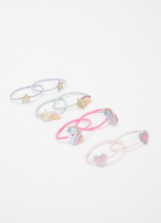 Mimi & Lula Dreamy Unicorn Ponies haarelastiekjes in 8-pack