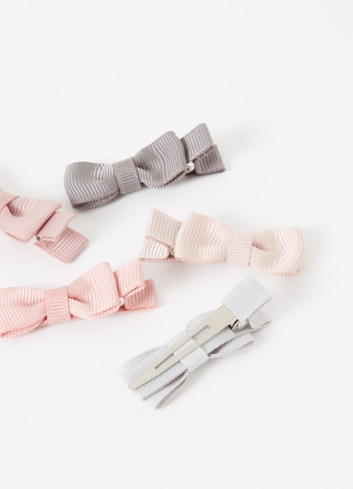 Mimi & Lula Meisjes Martha Bow haarclip in set van 5 in de kleur Oudroze, maat: ONE SIZE