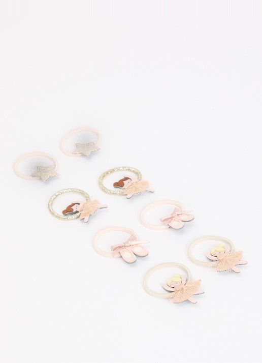 Mimi & Lula Meisjes Ballerina Mini haarelastiekjes in set van 8