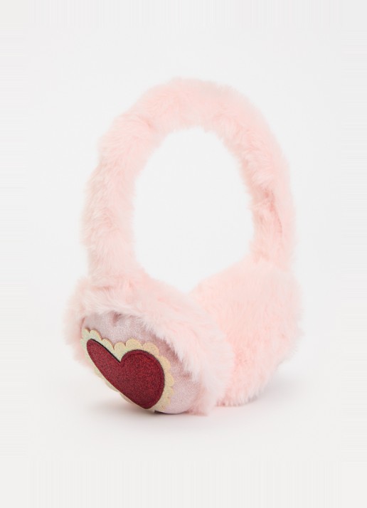 Mimi & Lula Meisjes Dreamy Hearts oorwarmers van imitatiebont