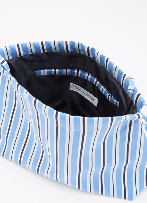 The Frankie Shop Dames Morgan Small crossbodytas met streepprint in de kleur Blauw, maat: One Size
