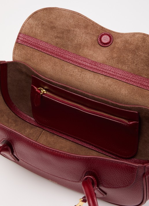 Ralph Lauren Dames Polo Blaze Small schoudertas van leer met tasbedel in de kleur Kersenrood, maat: OSZ