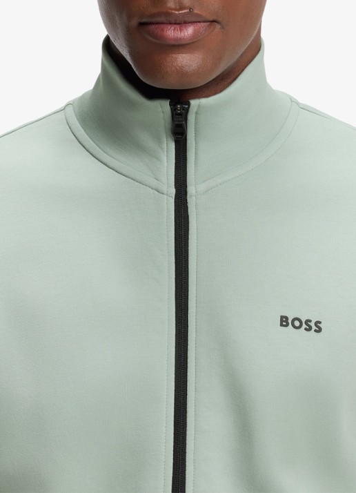 BOSS Heren Trainingspak met steekzakken en logo in de kleur Lichtgroen