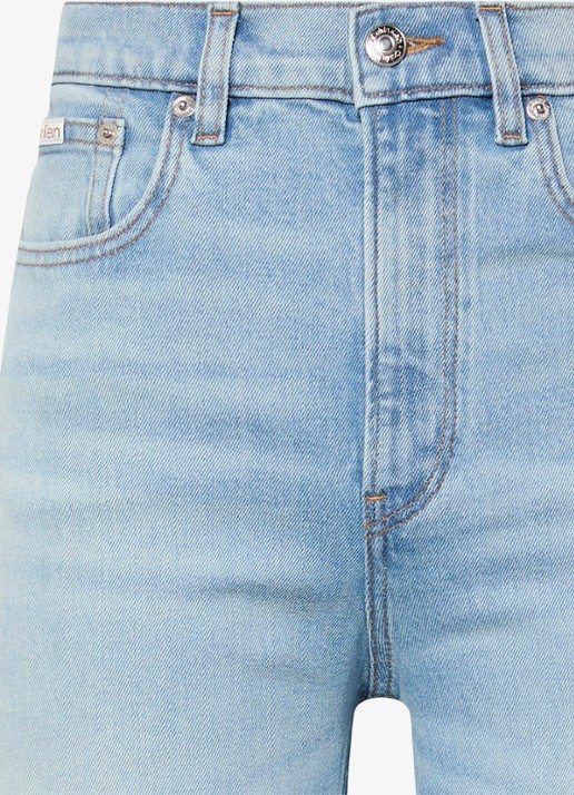 Calvin Klein Dames High waist straight fit jeans met lichte wassing in de kleur Denim
