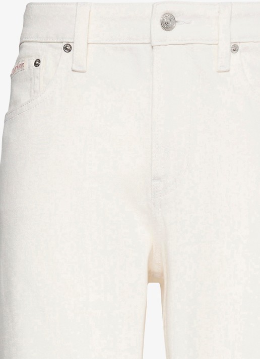 Calvin Klein Dames High waist loose fit jeans met gekleurde wassing in de kleur Wit