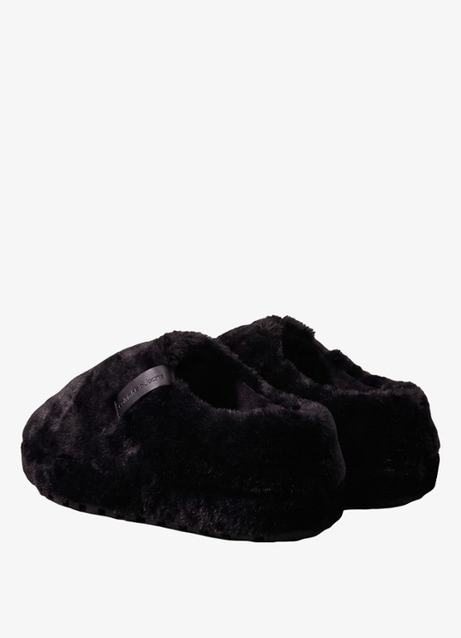Calvin Klein Dames Pantoffel met logo in de kleur Zwart