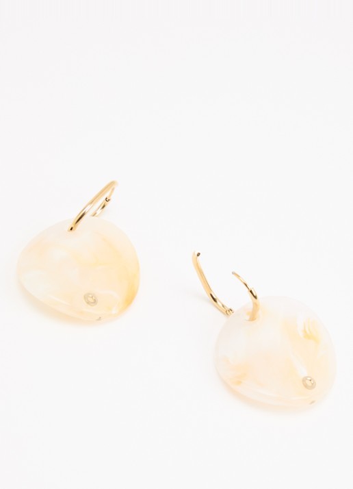 Camps & Camps Dames Dangling Moon oorhangers verguld
