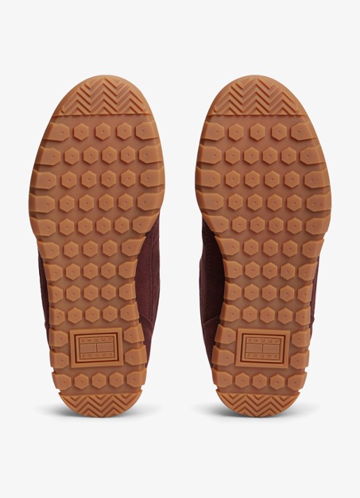 Tommy Hilfiger Dames Sneaker met logo in de kleur Bordeauxrood