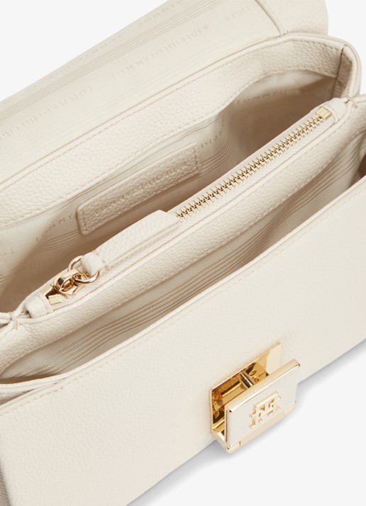Tommy Hilfiger Dames Crossbodytas van imitatieleer in de kleur Creme