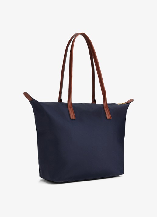 Tommy Hilfiger Dames Tote shopper met logo in de kleur Space Blue-DW6 / Blauw