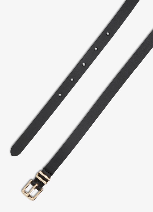 Tommy Hilfiger Dames Riem van leer in de kleur Zwart