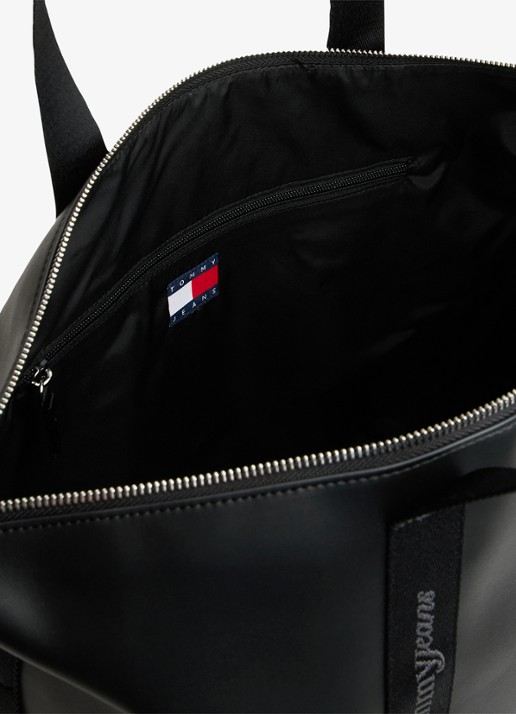 Tommy Hilfiger Heren Shopper met logo in de kleur Zwart