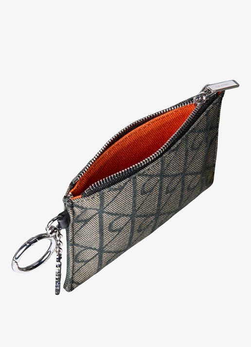 Calvin Klein Dames Sleuteletui met logoprint in de kleur Donkerbeige