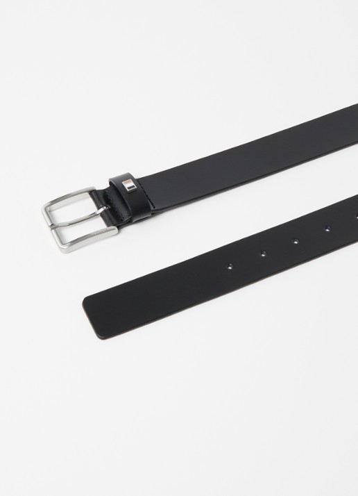 BOSS Heren Riem van leer in de kleur Zwart