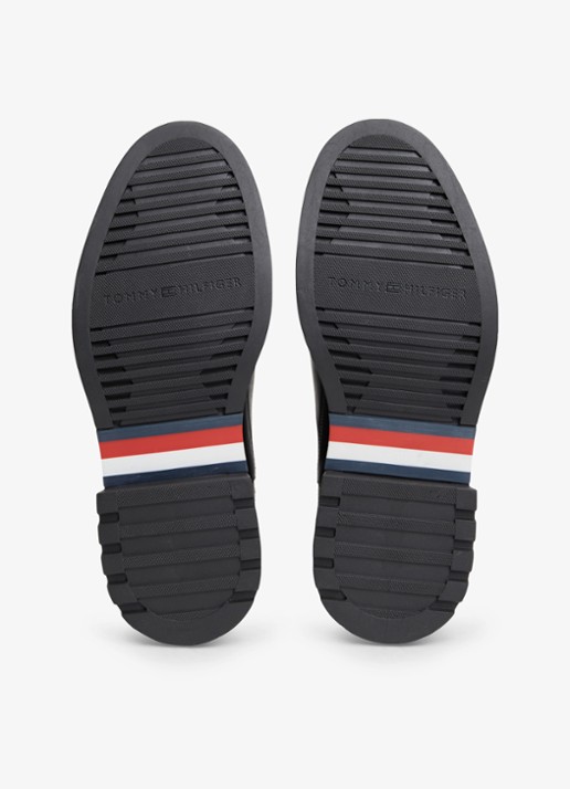 Tommy Hilfiger Heren Chelsea boot van leer in de kleur Zwart