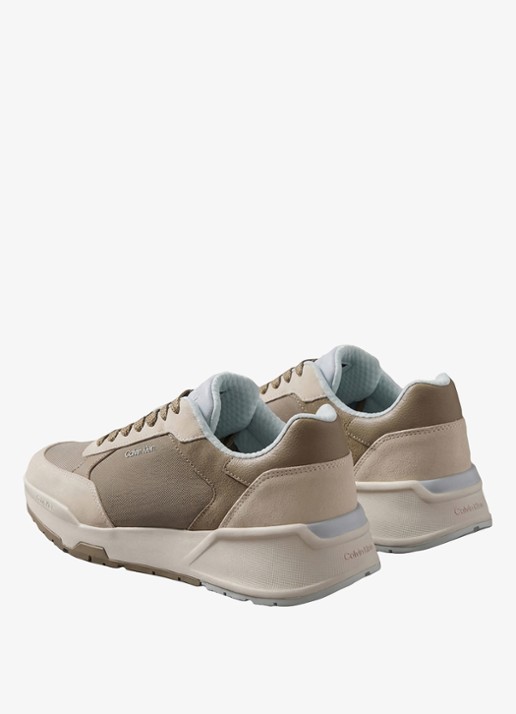 Calvin Klein Heren Sneaker met logo in de kleur Beige