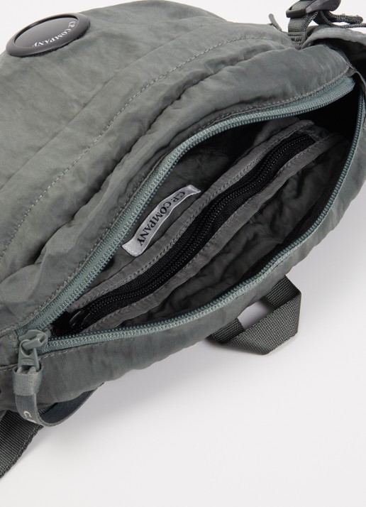 C.P. Company Heren Nylon B Lens heuptas met logo in de kleur Olijfgroen, maat: OS