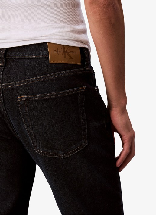 Calvin Klein Heren Straight leg jeans met steekzakken in de kleur Donkerblauw