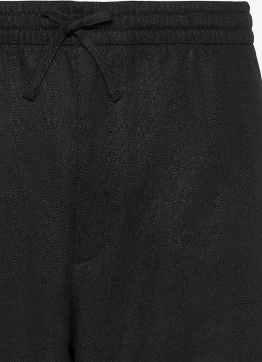Calvin Klein Heren Korte broek in linnenblend in de kleur Zwart
