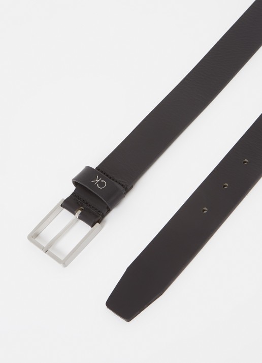 Calvin Klein Heren Riem van leer met logo in de kleur Zwart
