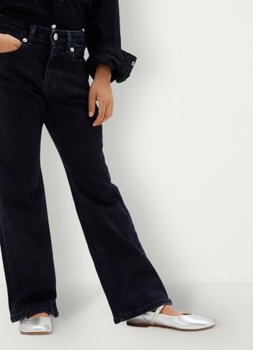 Calvin Klein Meisjes Flared jeans met steekzakken in de kleur Donkerblauw