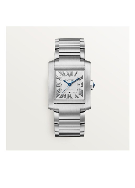 Cartier Heren Tank Française horloge large CRWSTA0067 in de kleur Zilver