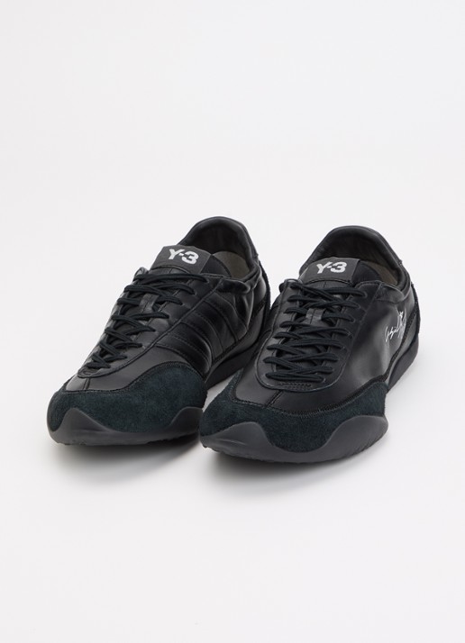 Y-3 Heren Tokyo Warped sneaker van leer met suède details in de kleur Zwart, maat: 42 2/3
