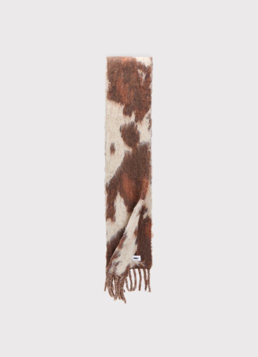 Obey Heren Sjaal in wolblend 230 x 20 cm in de kleur Bruin, maat: One Size