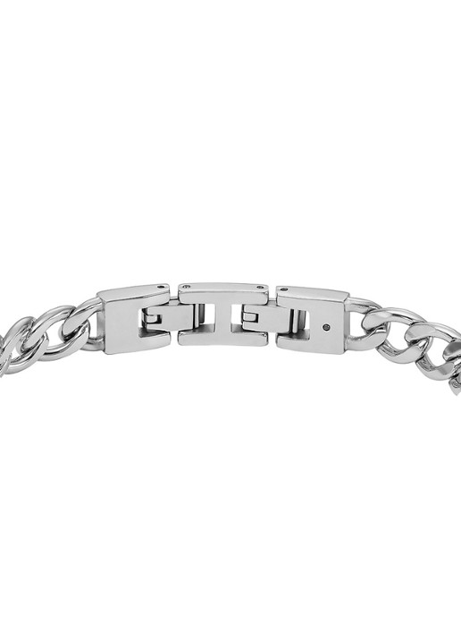 Fossil Heren Armband met logo JF04411040 in de kleur Zilver
