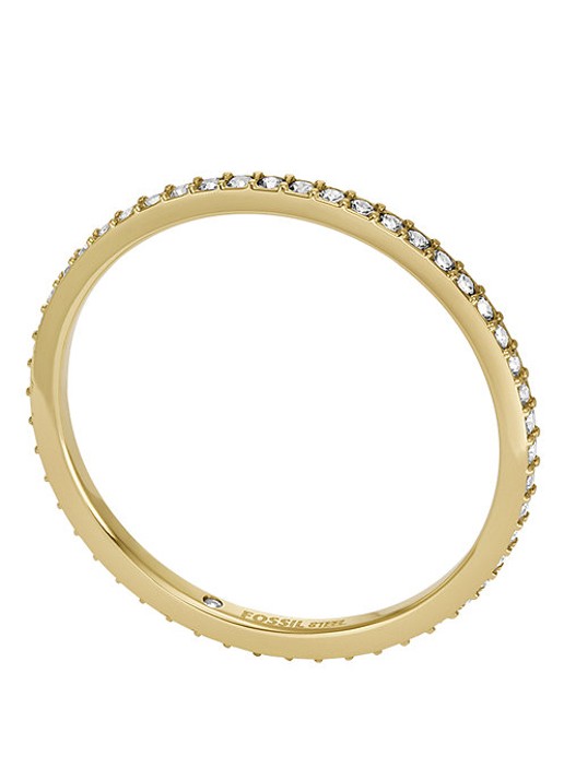 Fossil Dames Jewelry ring met kristal JF04686710 in de kleur Goud