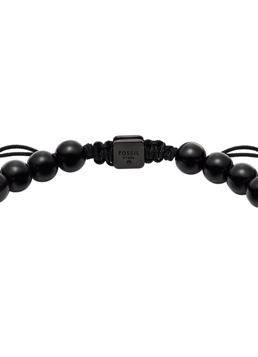 Fossil Heren Kralenarmband JFC04861001 in de kleur Zwart