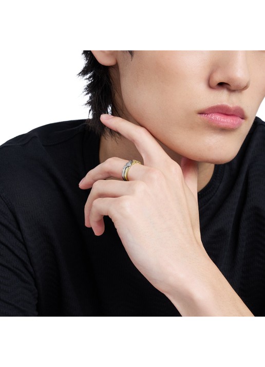Armani Heren Ring EGS3232040 in de kleur Goud