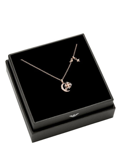Armani Dames Ketting verguld EG3633221 in de kleur Roségoud