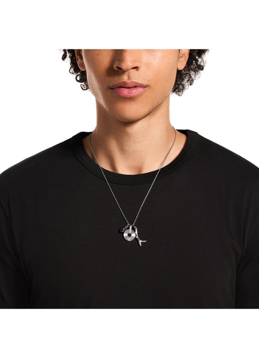 Armani Heren Ketting EGS3324040 in de kleur Zilver