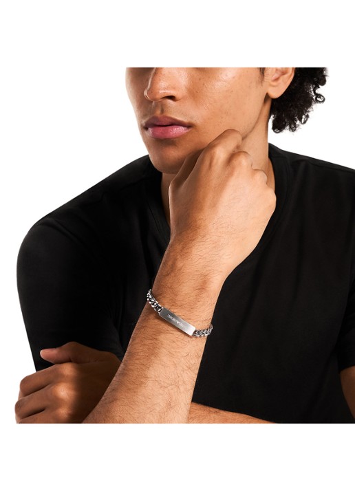 Armani Heren Armband EGS3304040 in de kleur Zilver