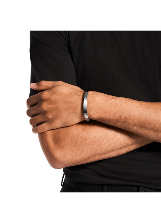 Armani Heren Armband EGS3307040 in de kleur Zilver